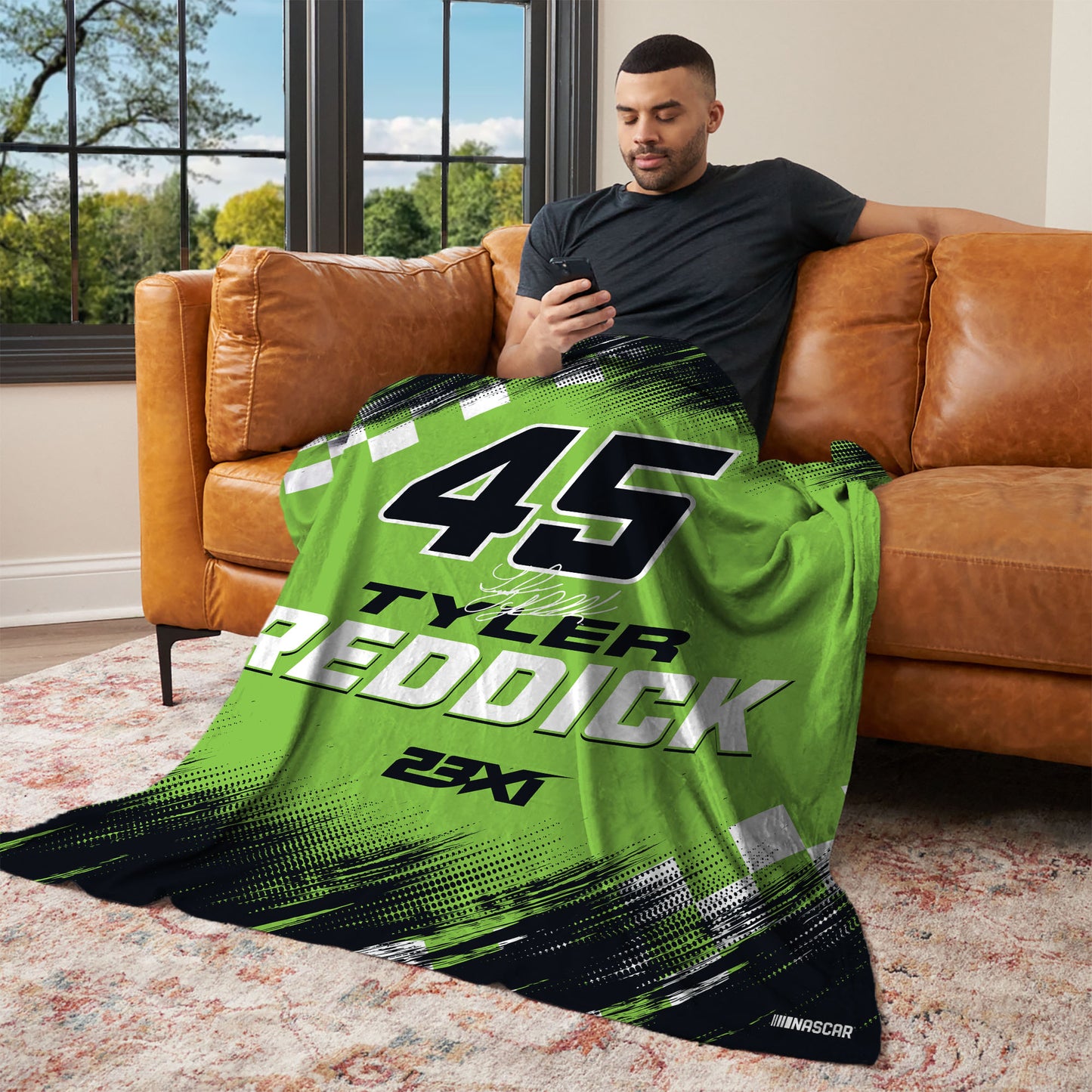 NASCAR Tyler Reddick lounging throw blanket