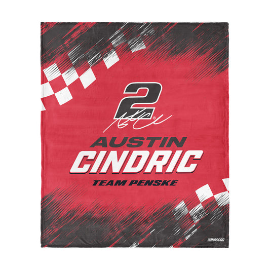 NASCAR Austin Cindric silk touch throw blanket