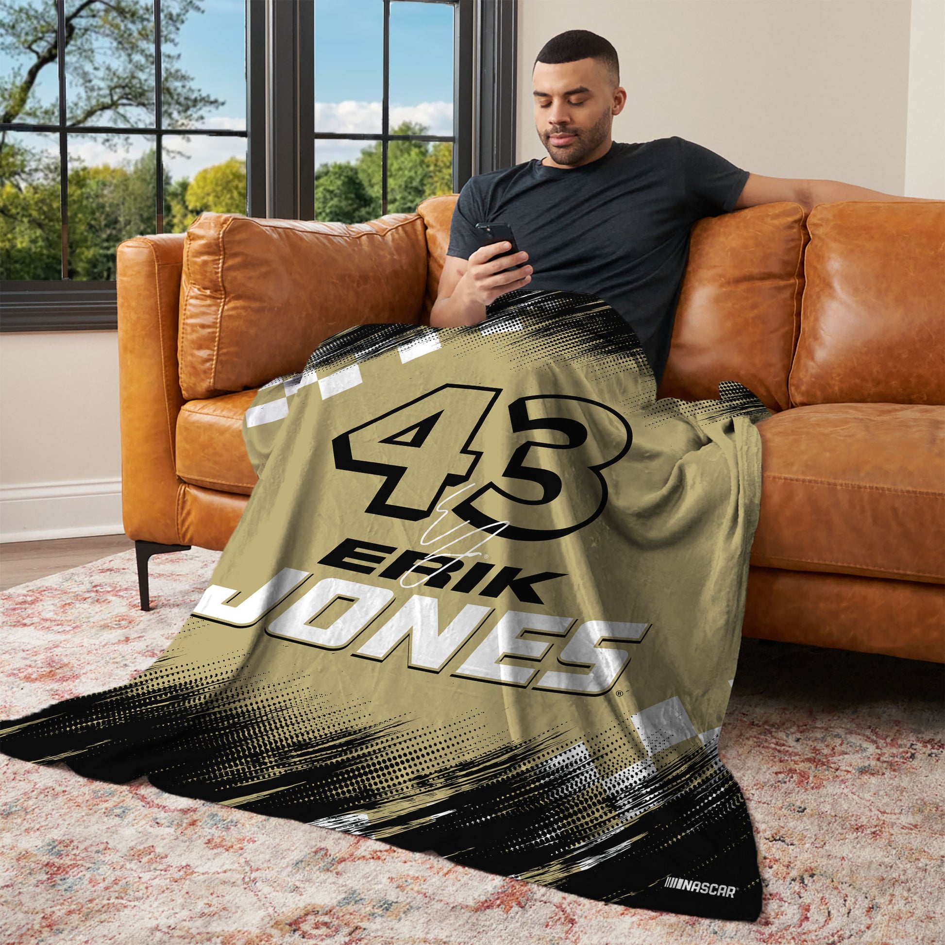 NASCAR Erik Jones lounging throw blanket