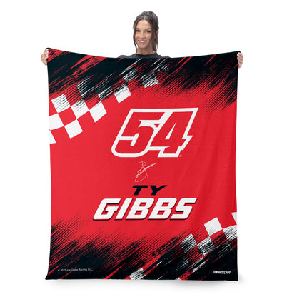 NASCAR Ty Gibbs large throw blanket