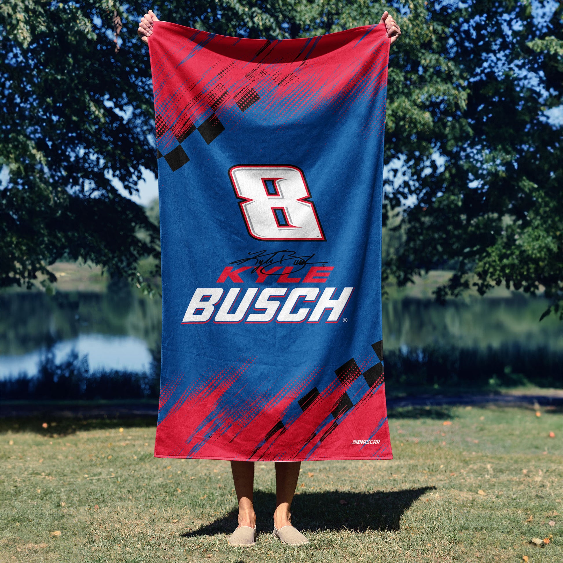 NASCAR Kyle Busch Beach Towel Lifestyle
