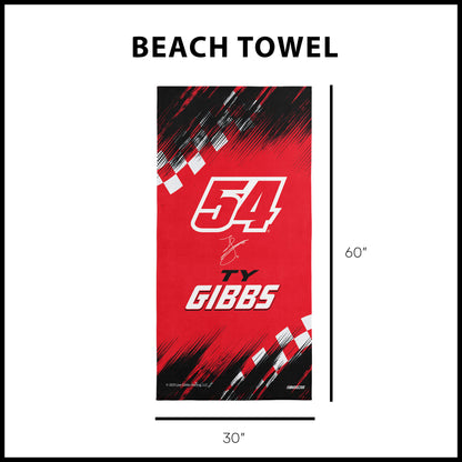 NASCAR Ty Gibbs Beach Towel Dimensions