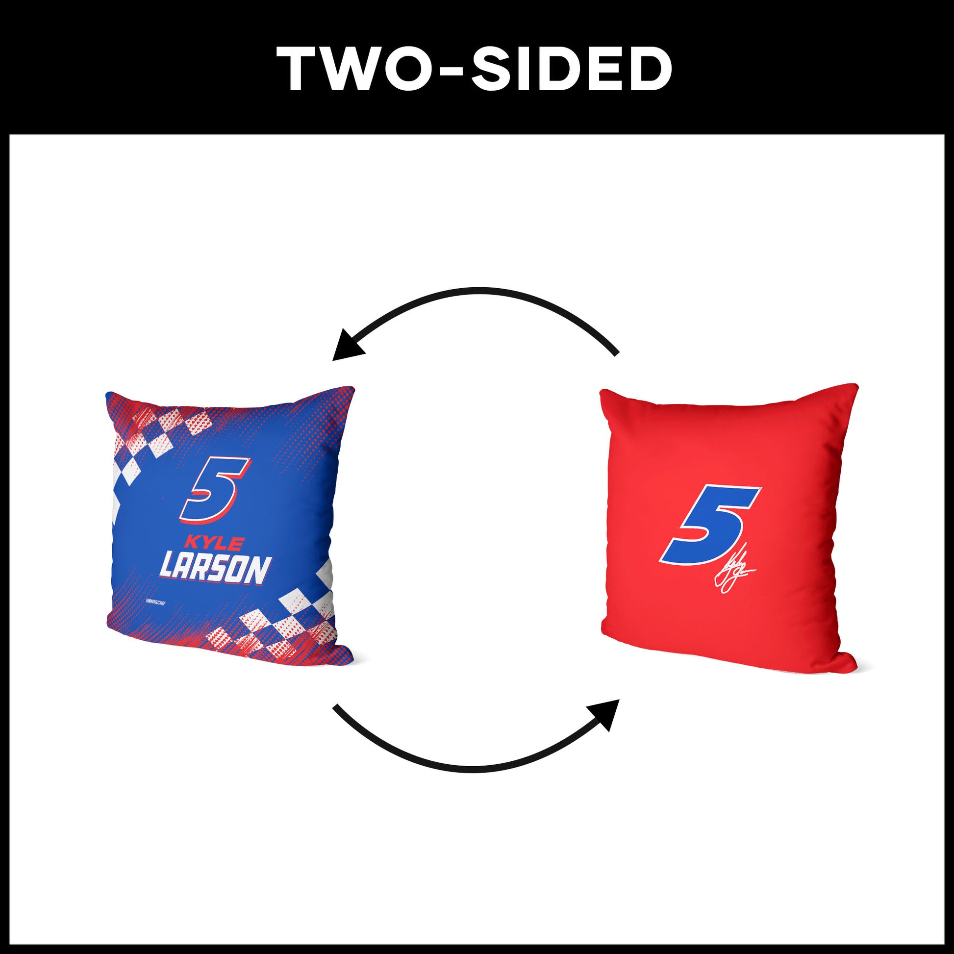 NASCAR Kyle Larson OFFICIAL double sided throw pillow
