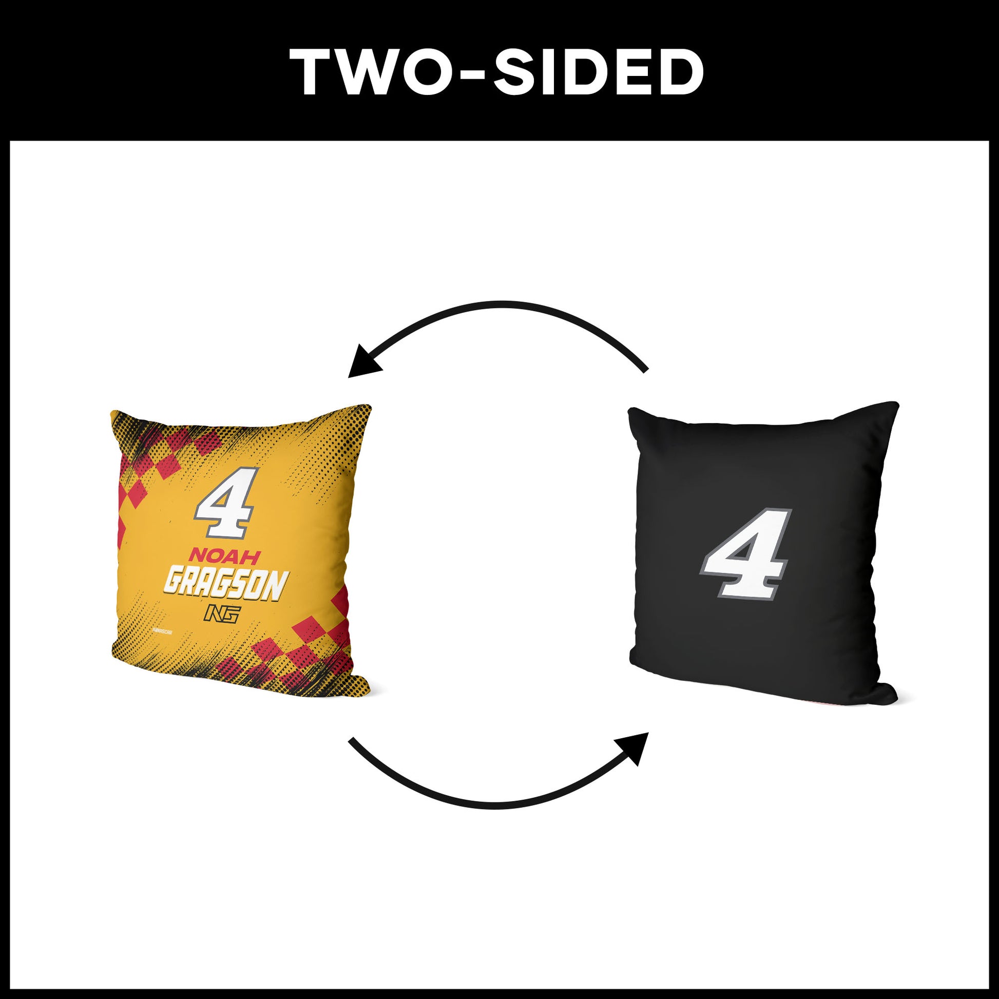 NASCAR Noah Gragson OFFICIAL double sided throw pillow