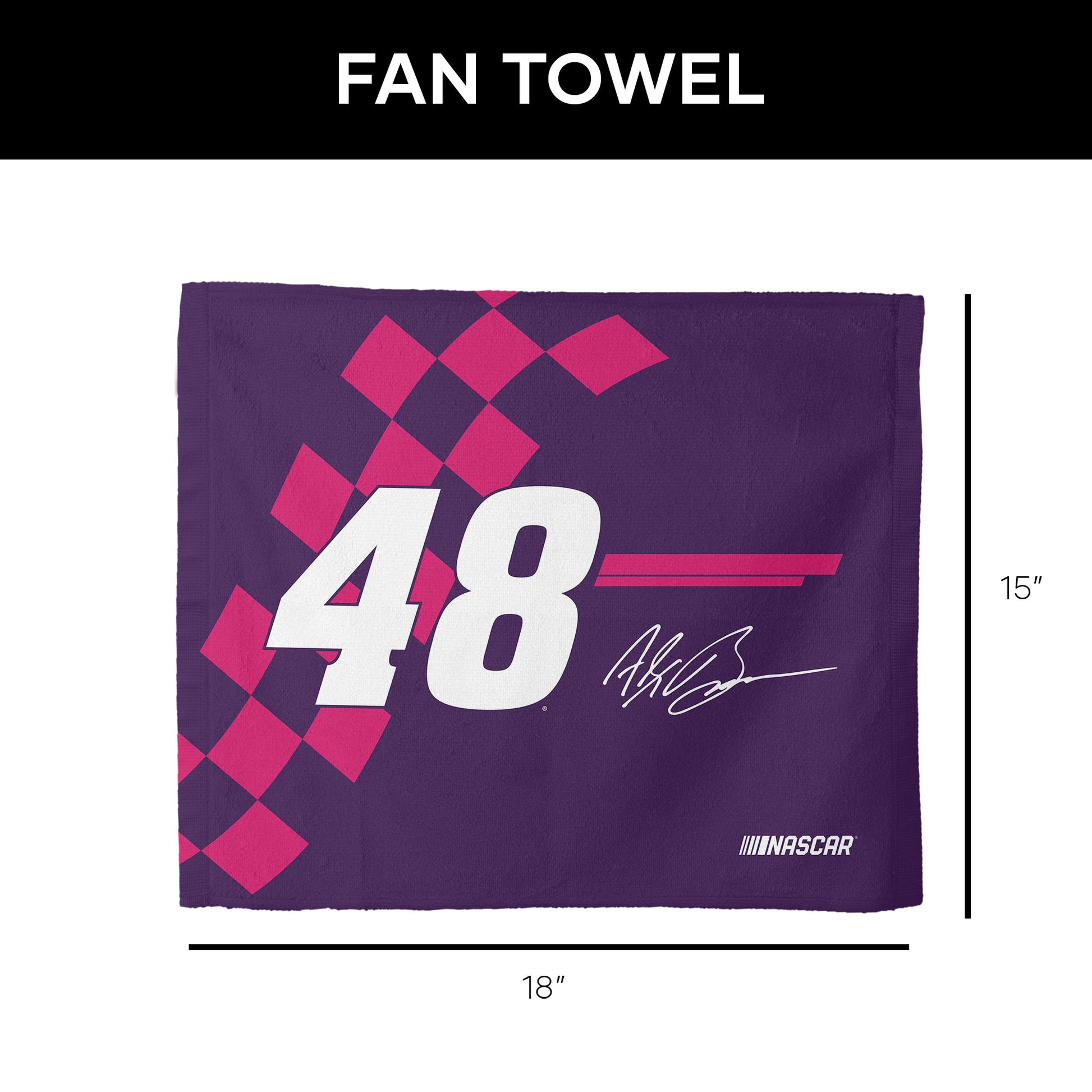 NASCAR Alex Bowman Fan Towel set dimensions
