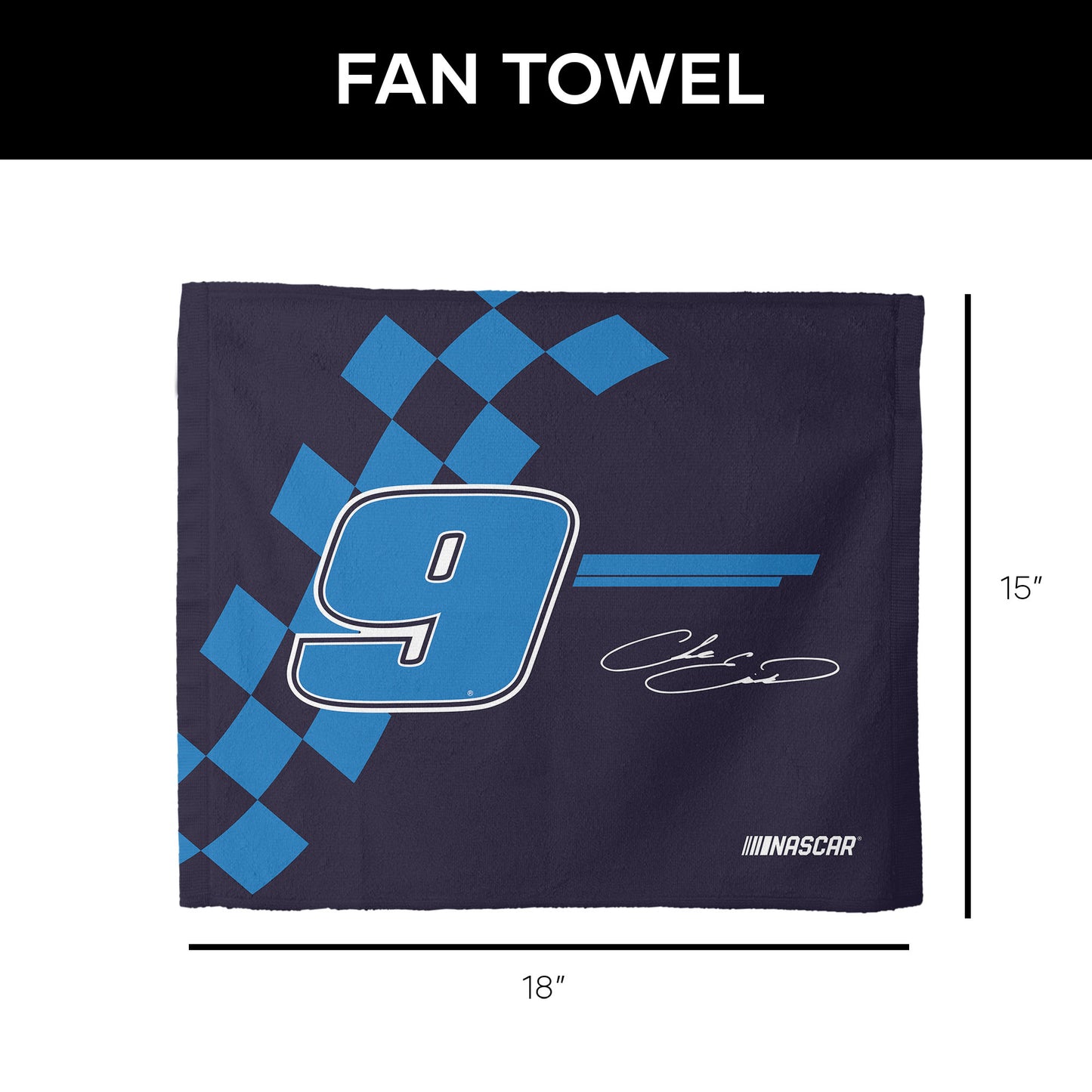 NASCAR Chase Elliot Fan Towel set dimensions
