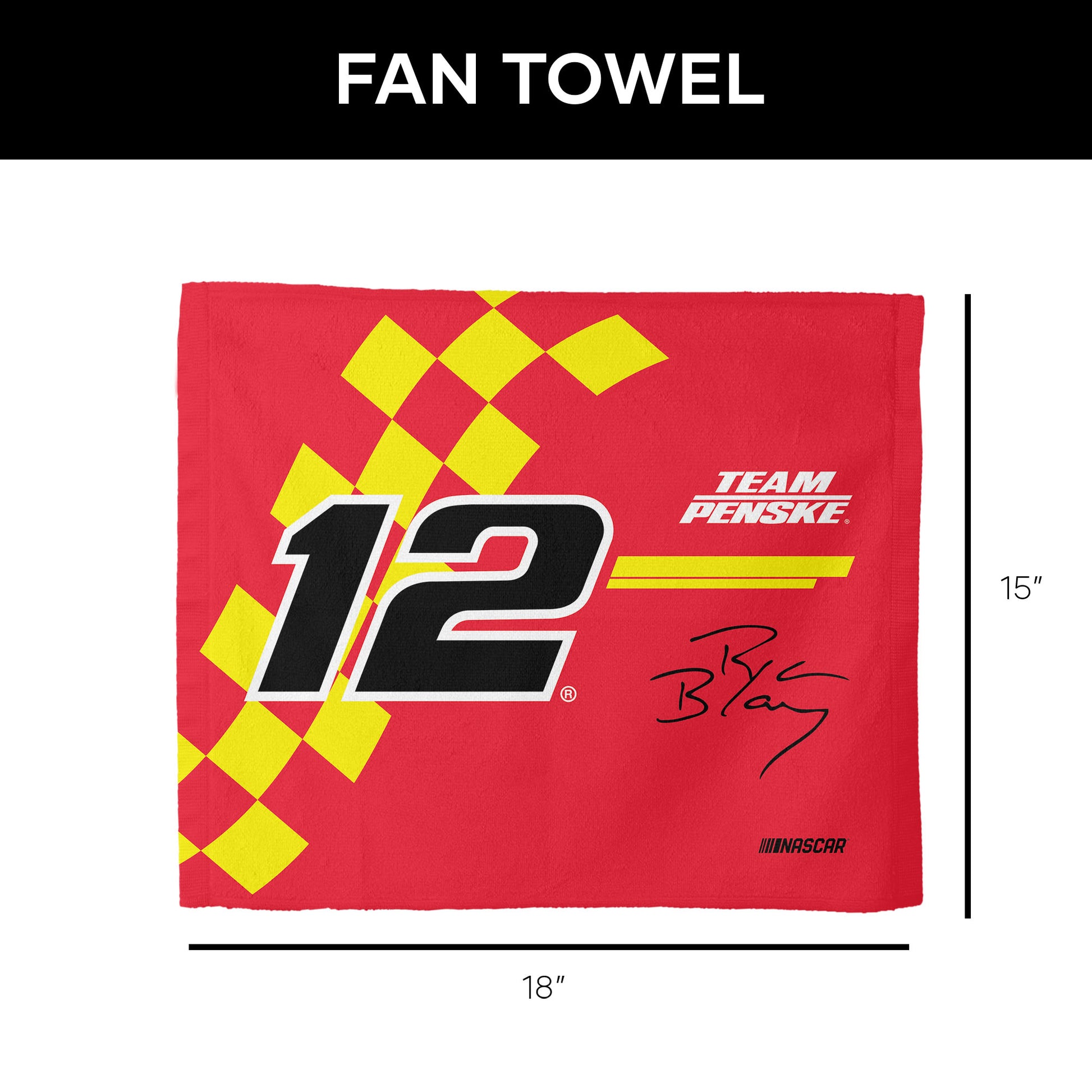 NASCAR Ryan Blaney Fan Towel set dimensions