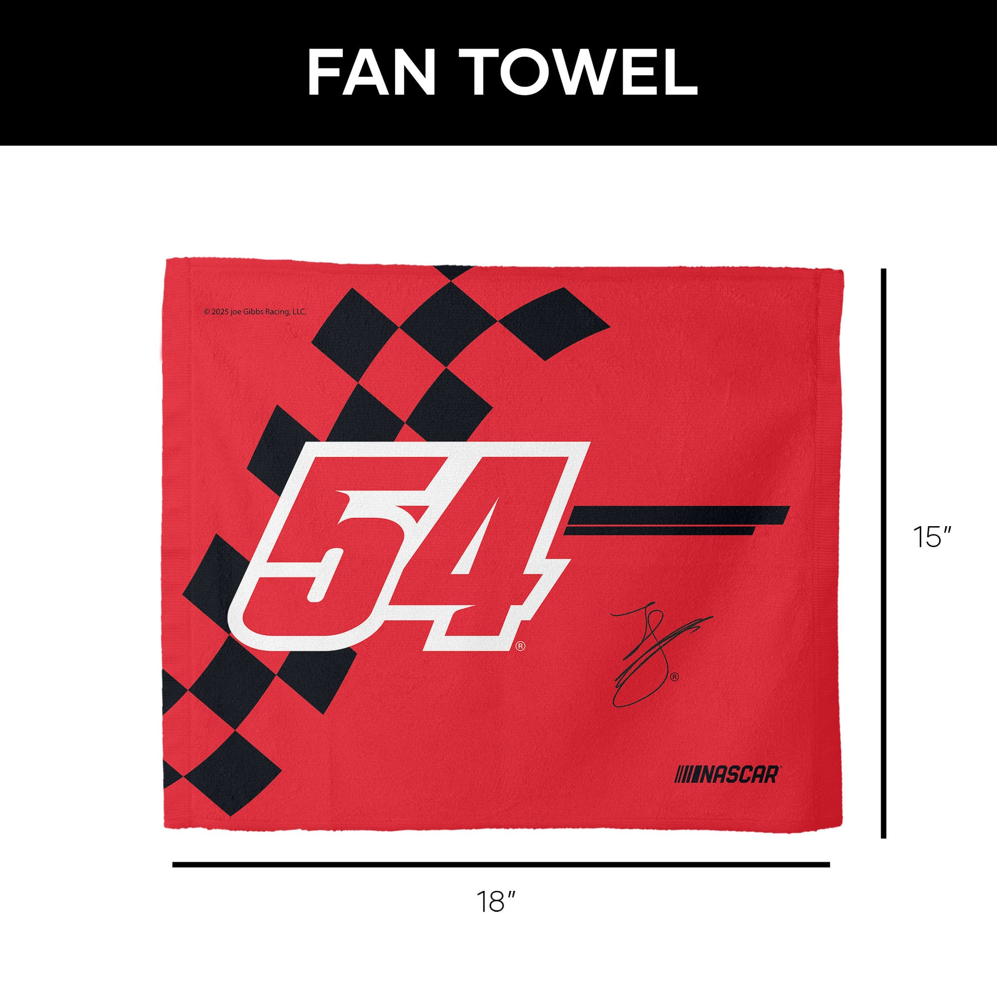 NASCAR Ty Gibbs Fan Towel set dimensions
