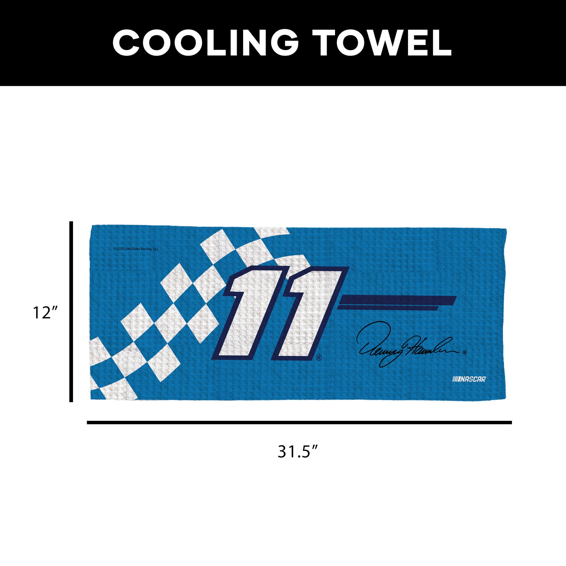 NASCAR Denny Hamlin Sweat Absorbing Towel Dimensions
