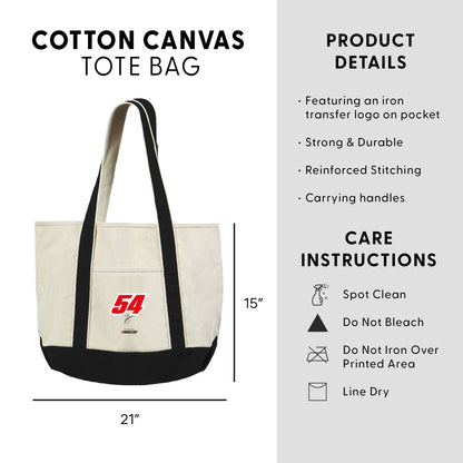 NASCAR Ty Gibbs Canvas Tote Dimensions