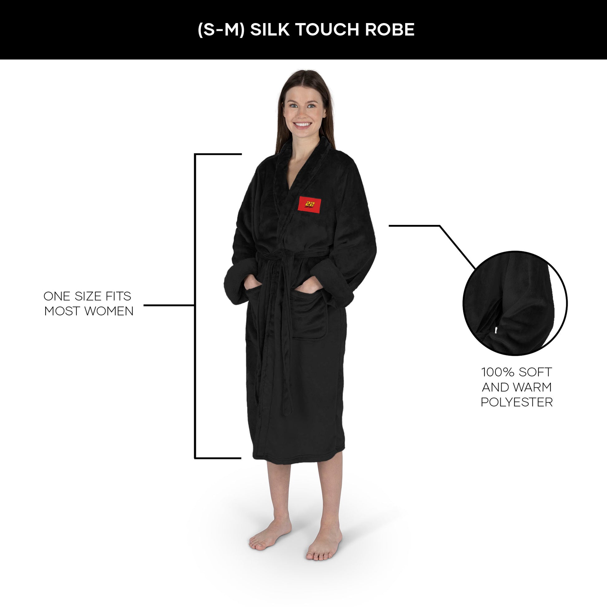 Joey Logano silk touch women bathrobe