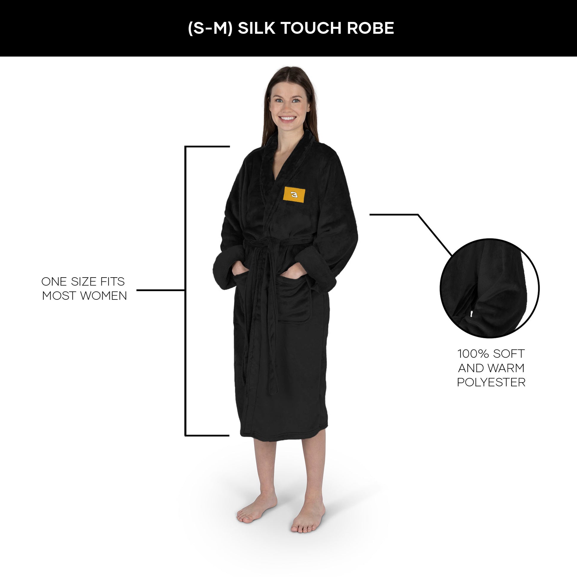 Austin Dillon silk touch women bathrobe