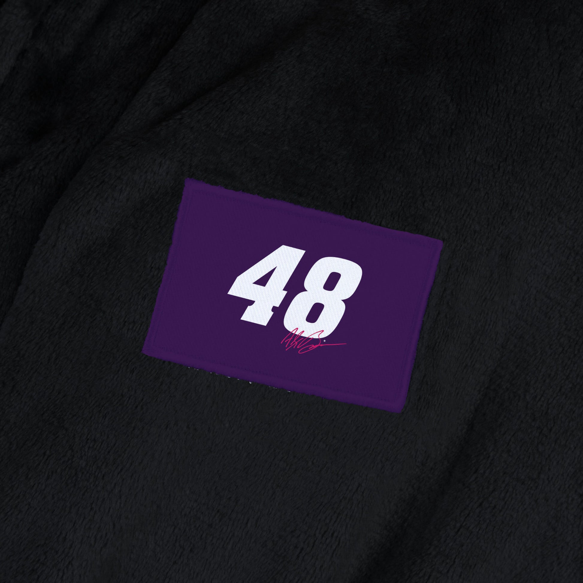 Alex Bowman silk touch bathrobe logo patch