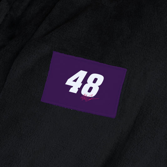 Alex Bowman silk touch bathrobe logo patch