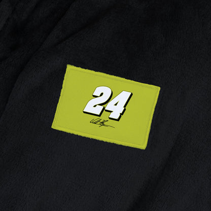 William Byron silk touch bathrobe logo patch