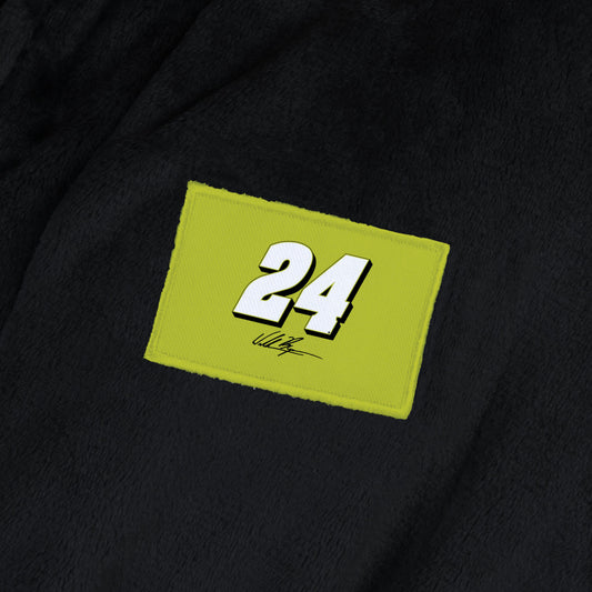 William Byron silk touch bathrobe logo patch