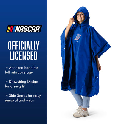 NASCAR Kyle Larson rain poncho with carrying pouch