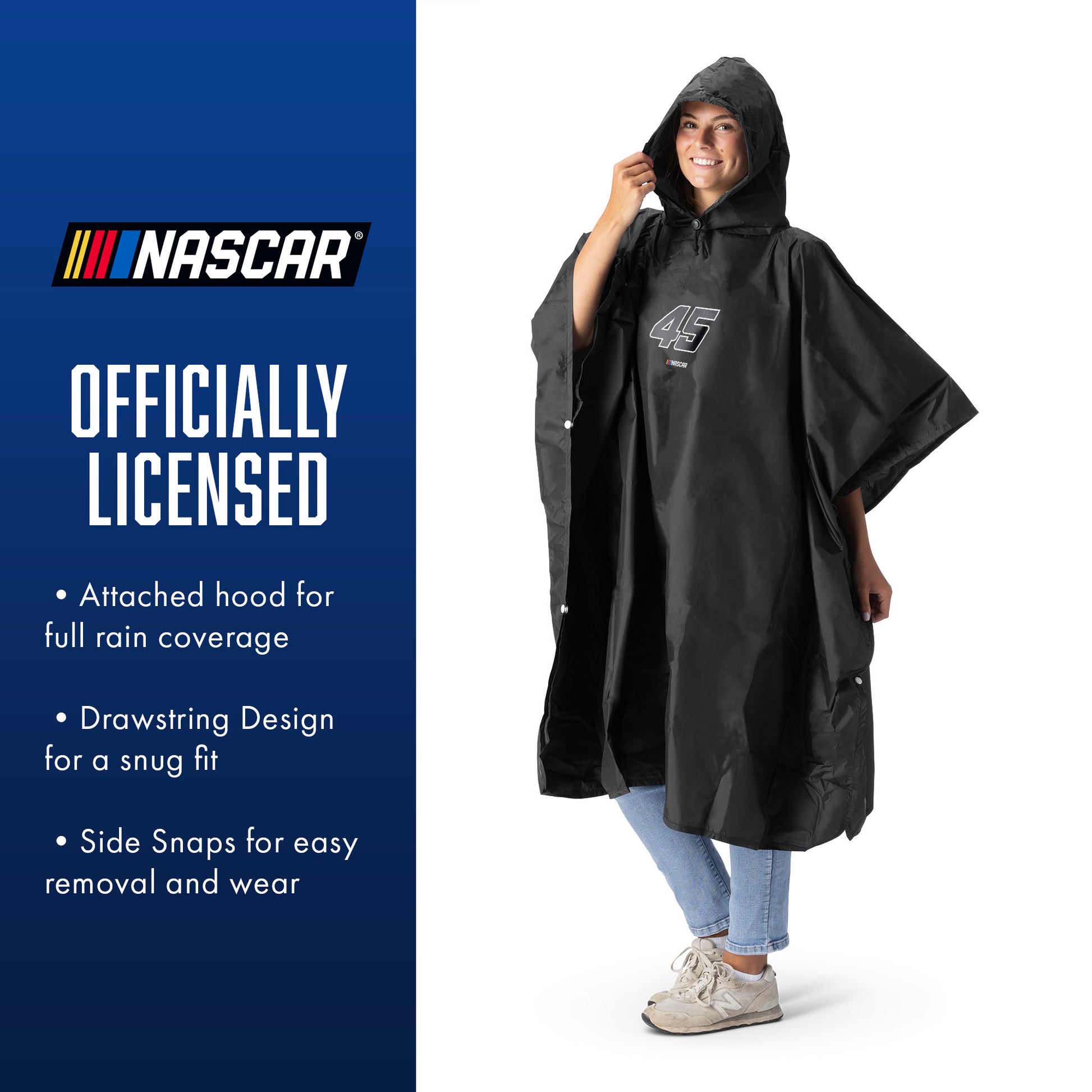 NASCAR Tyler Reddick rain poncho with carrying pouch