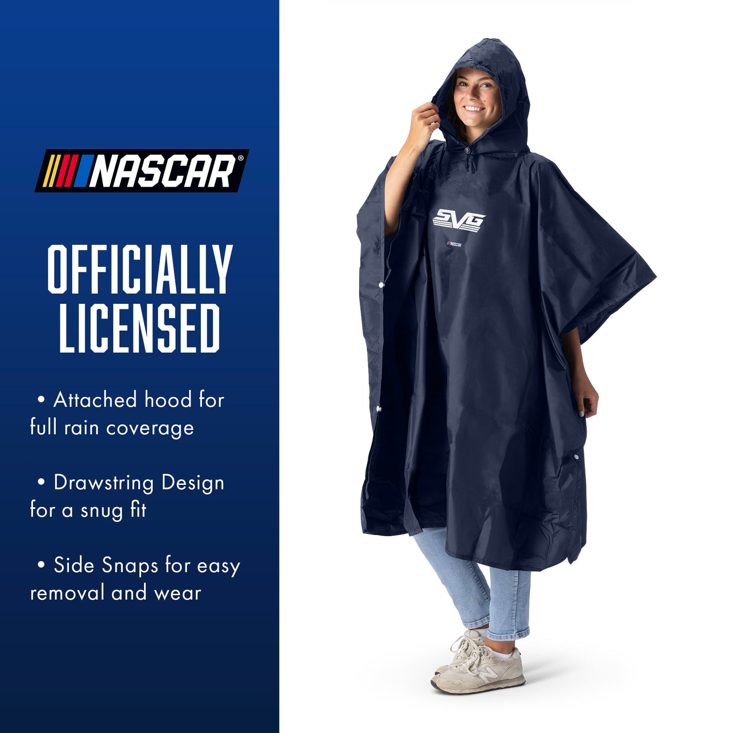 NASCAR Shane Van Gisbergen rain poncho with carrying pouch