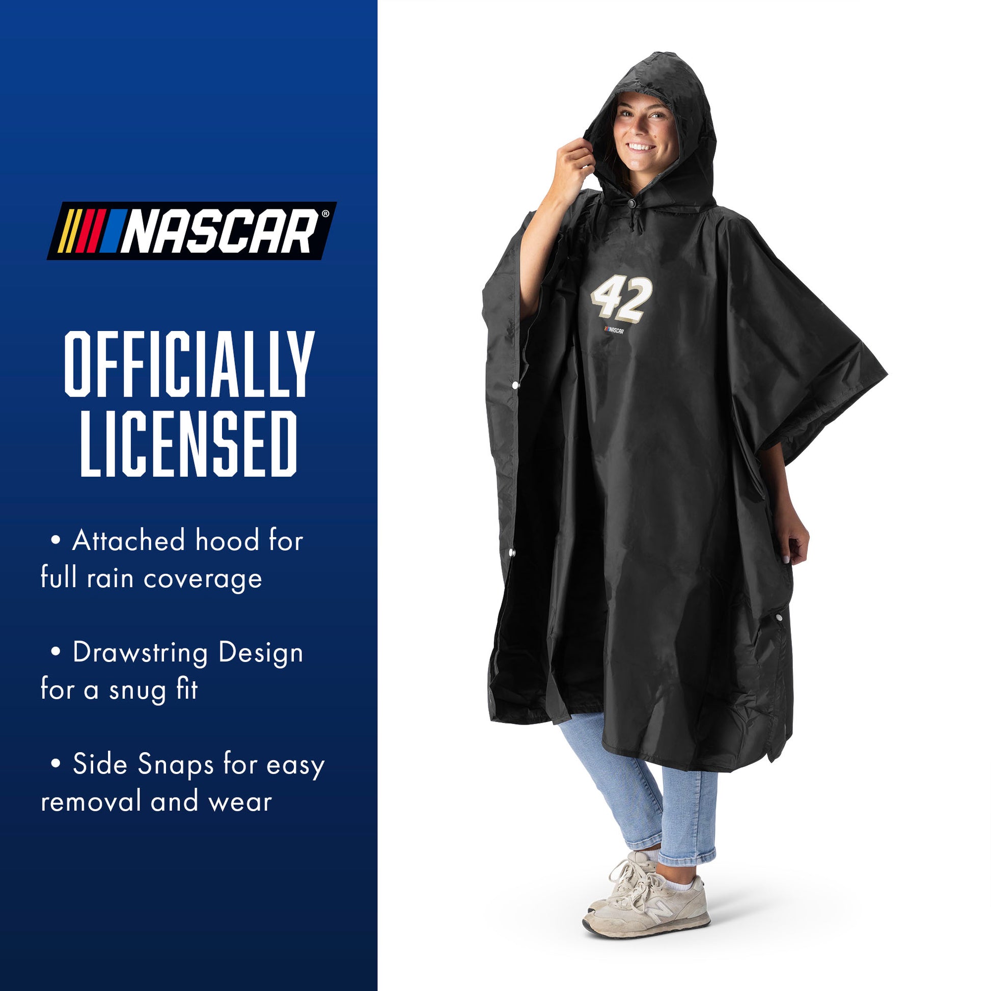 NASCAR John Hunter Nemechek rain poncho with carrying pouch