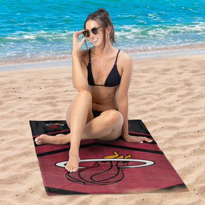 Miami Heat Micro Fiber beach towel lifestyle