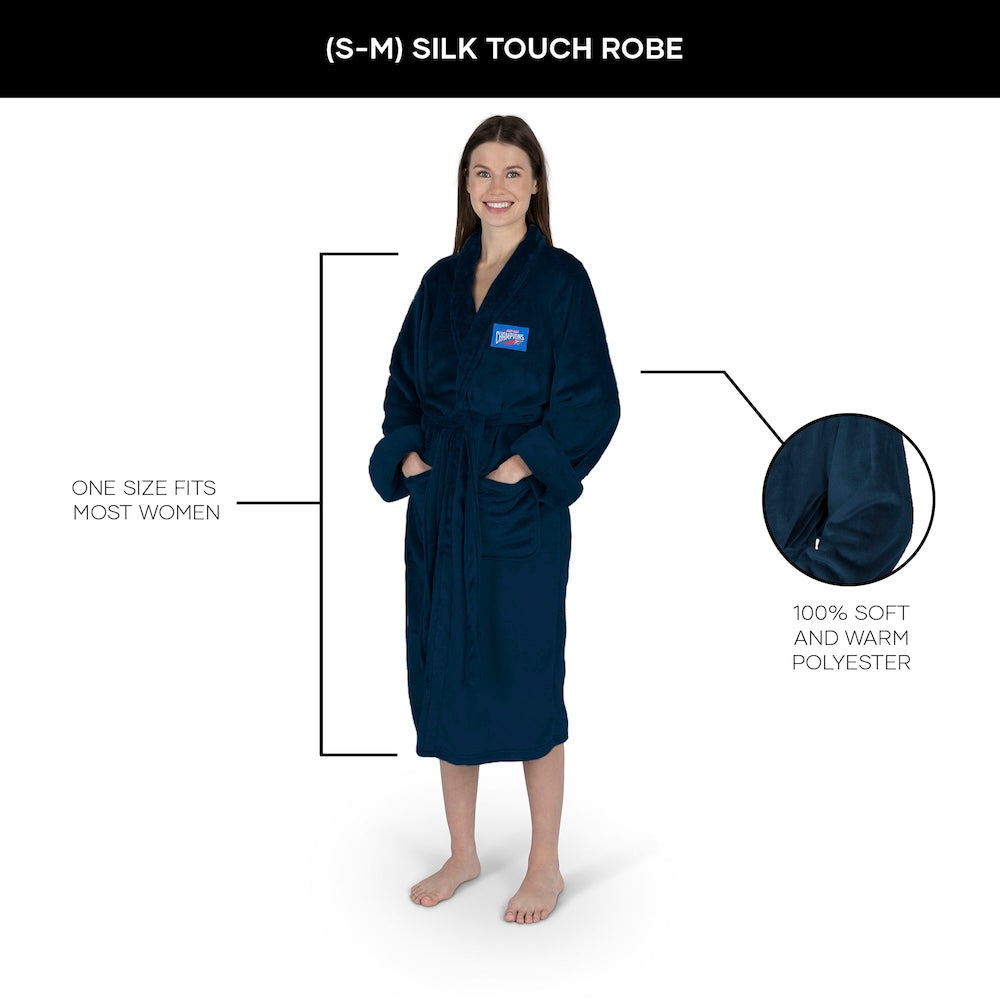 Oklahoma City Thunder NBA Champions silk touch women's bathrobe Navy Blue