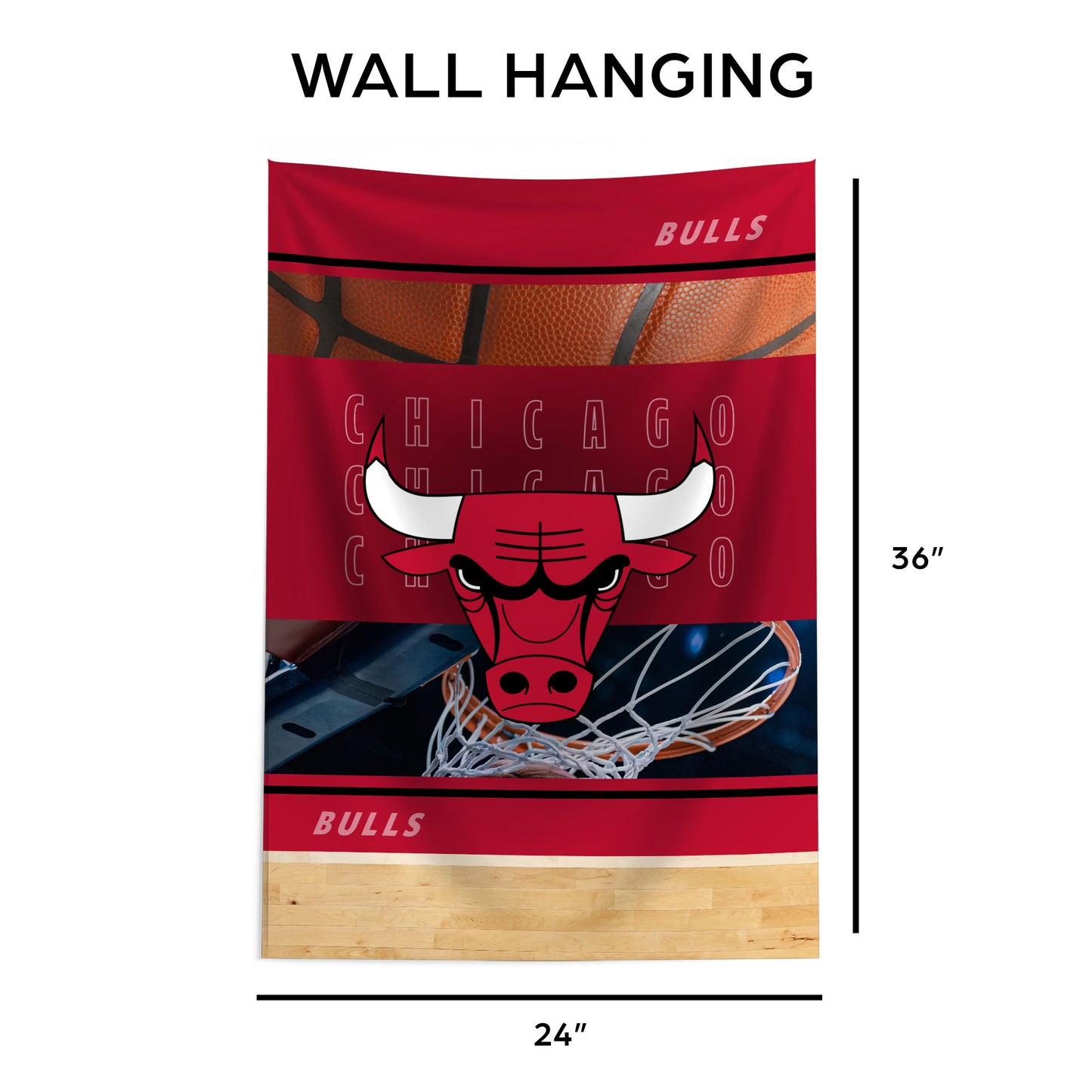 Chicago Bulls Wall Hanging Tapestry Dimensions