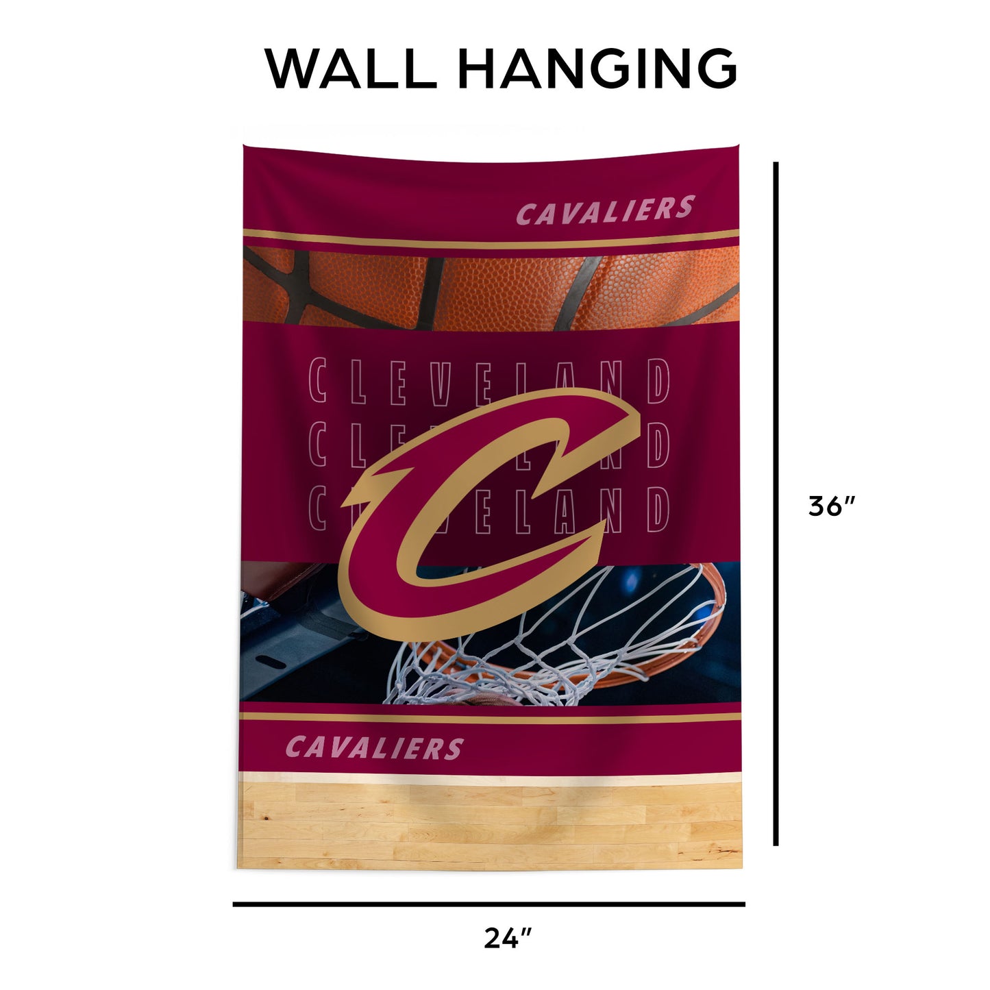 Cleveland Cavaliers Wall Hanging Tapestry Dimensions