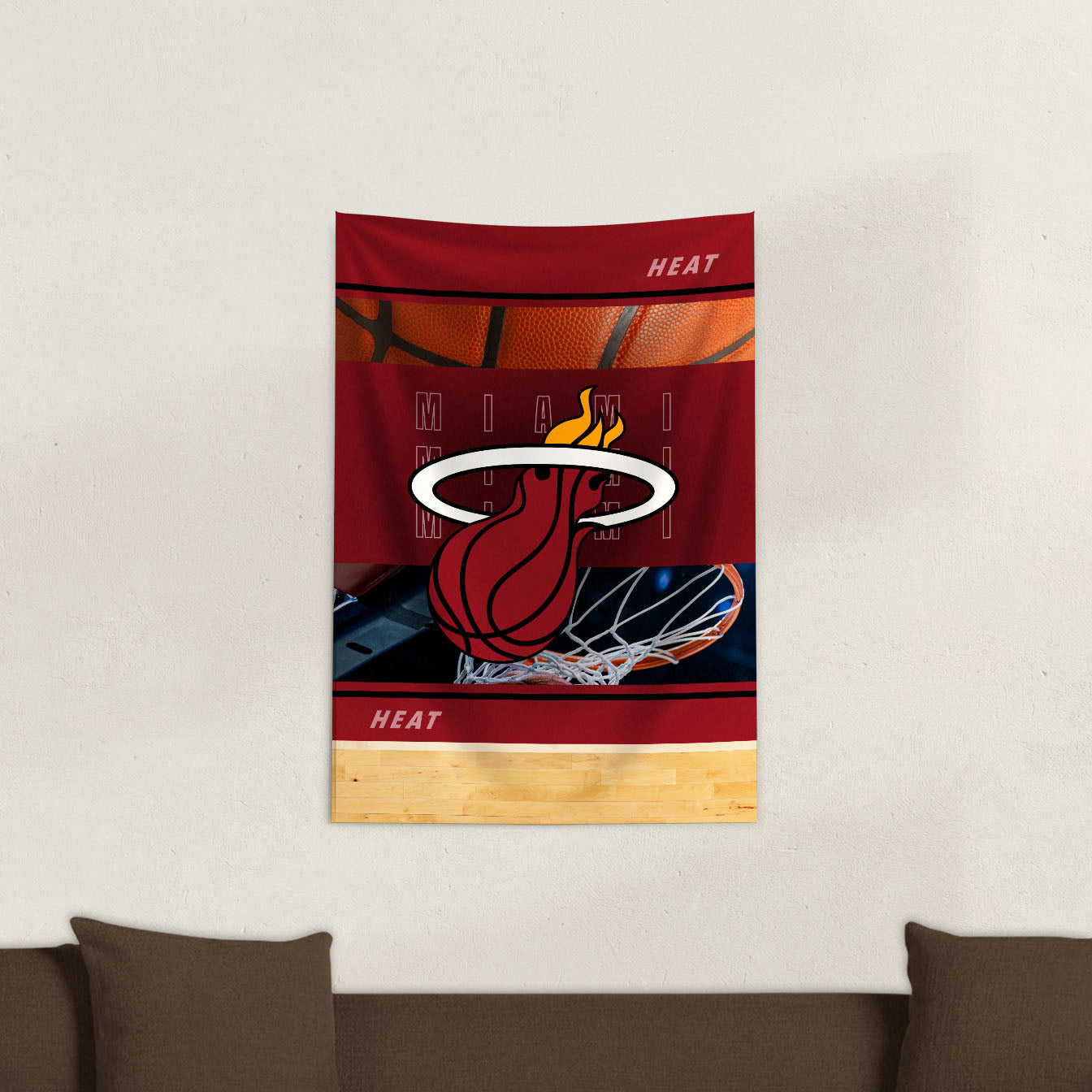 Miami Heat Wall Hanging Tapestry Lifestyle