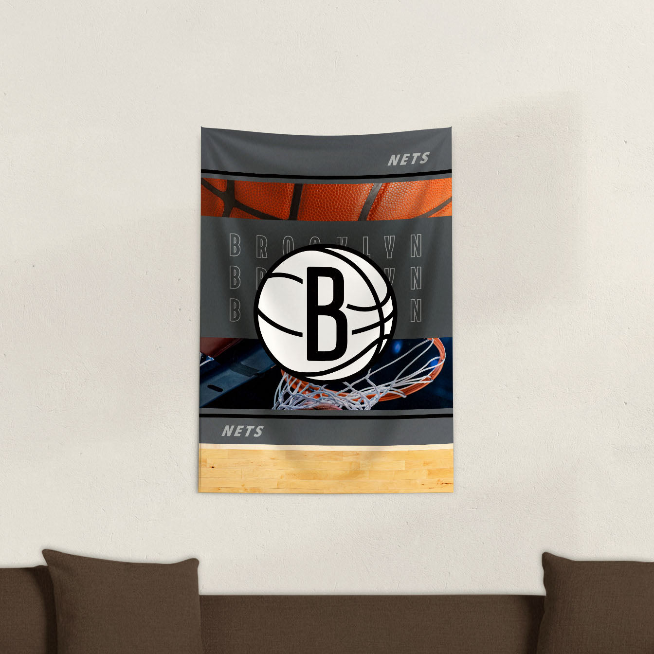 Brooklyn Nets Wall Hanging Tapestry Lifestyle