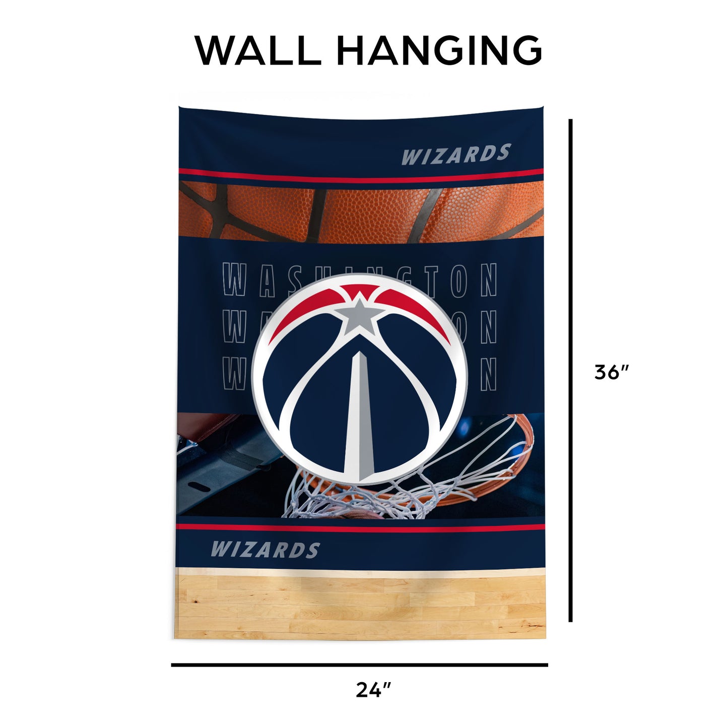 Washington Wizards Wall Hanging Tapestry Dimensions
