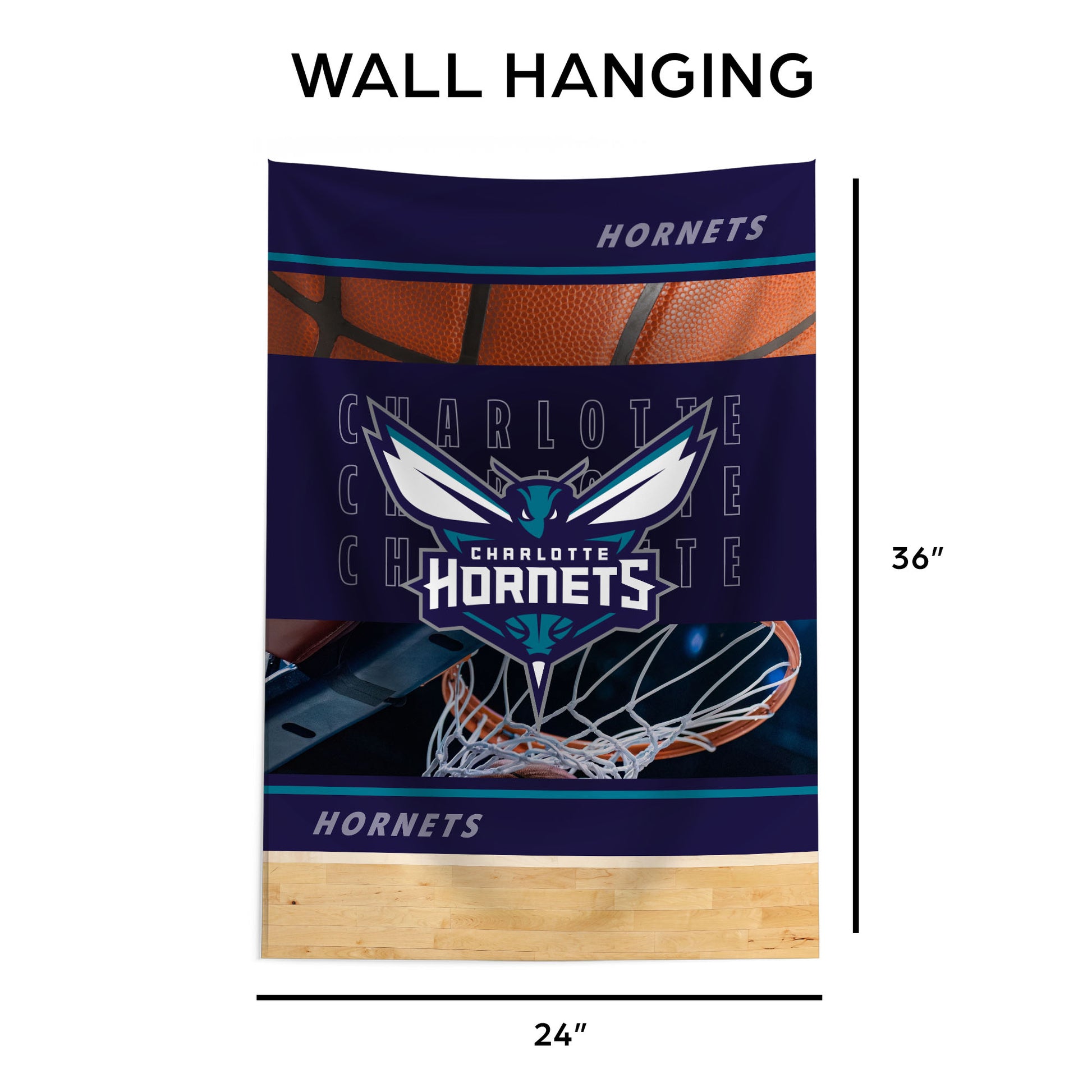 Charlotte Hornets Wall Hanging Tapestry Dimensions