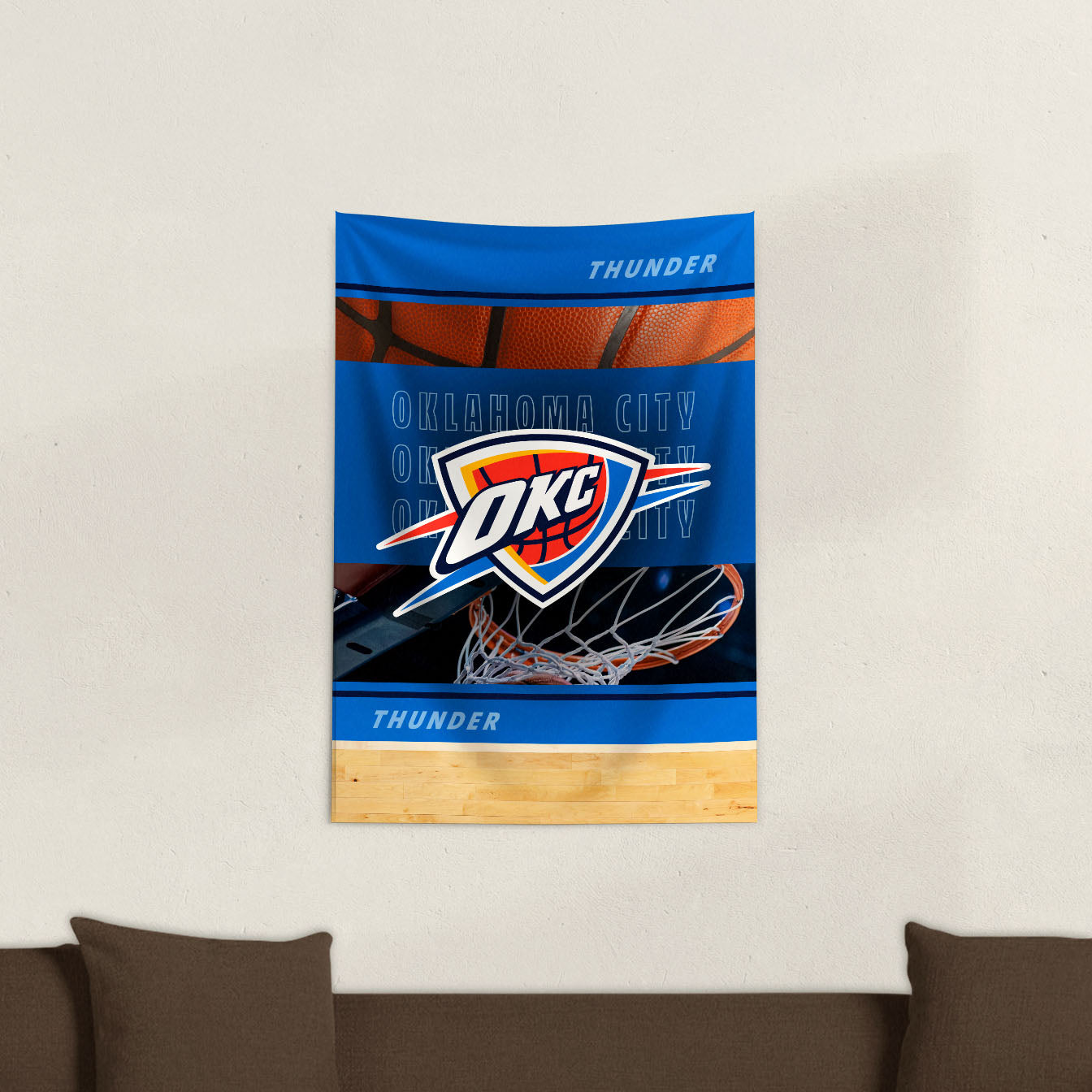 Oklahoma City Thunder Wall Hanging Tapestry Lifestyle