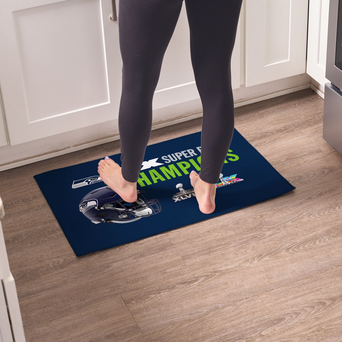 Seattle Seahawks Multiple Super Bowl Champions silk touch rug Lifestyle 2