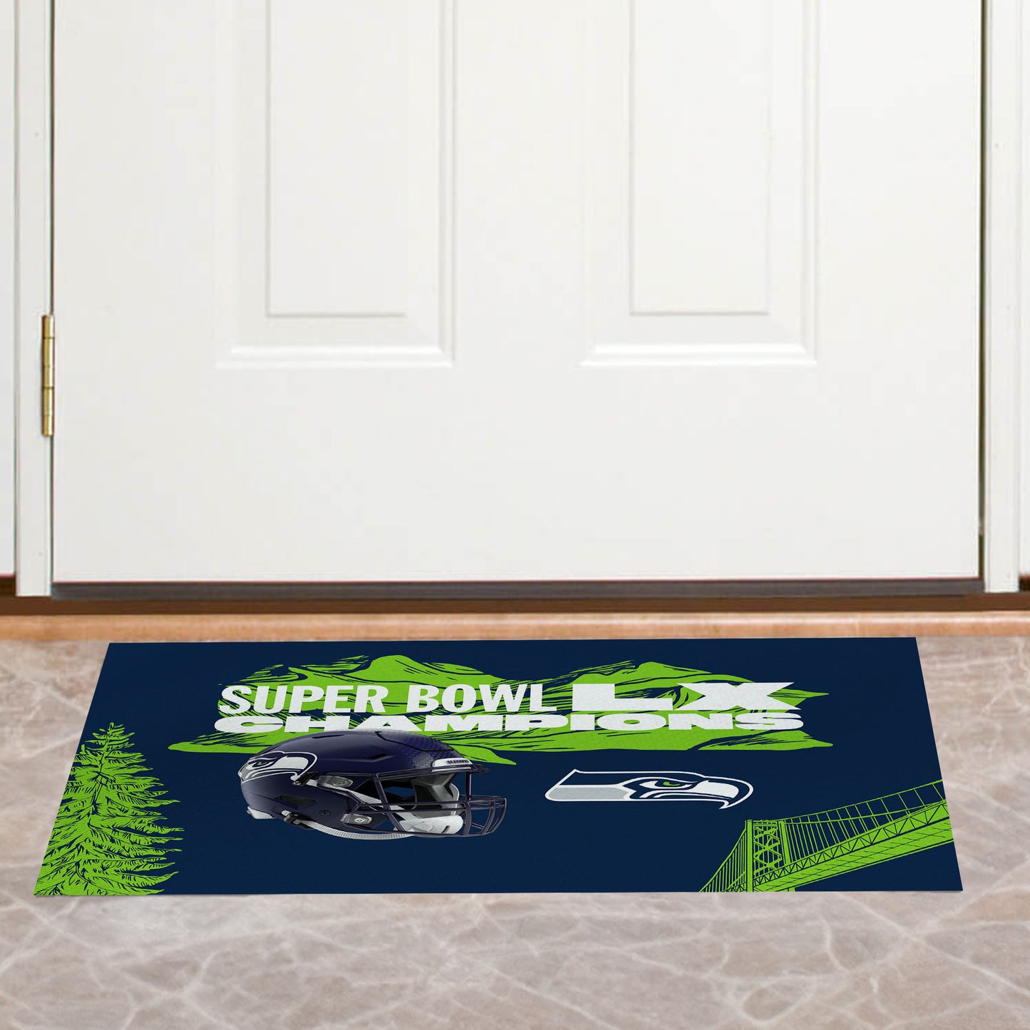 Seattle Seahawks Super Bowl 60 Champs Rug Lifestyle