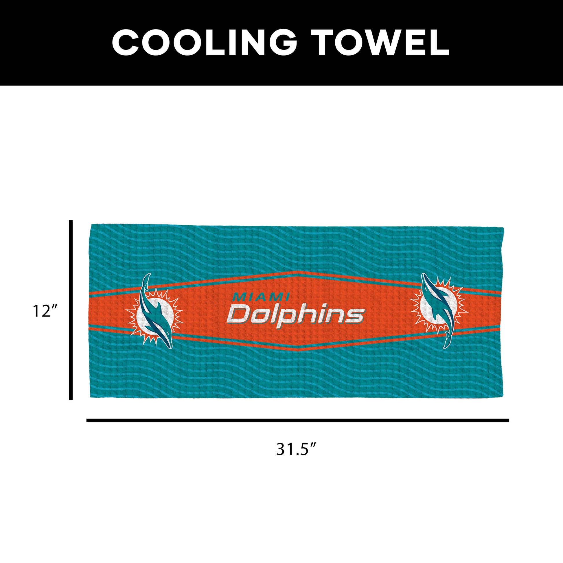 Miami Dolphins Sweat Absorbing Towel Dimensions