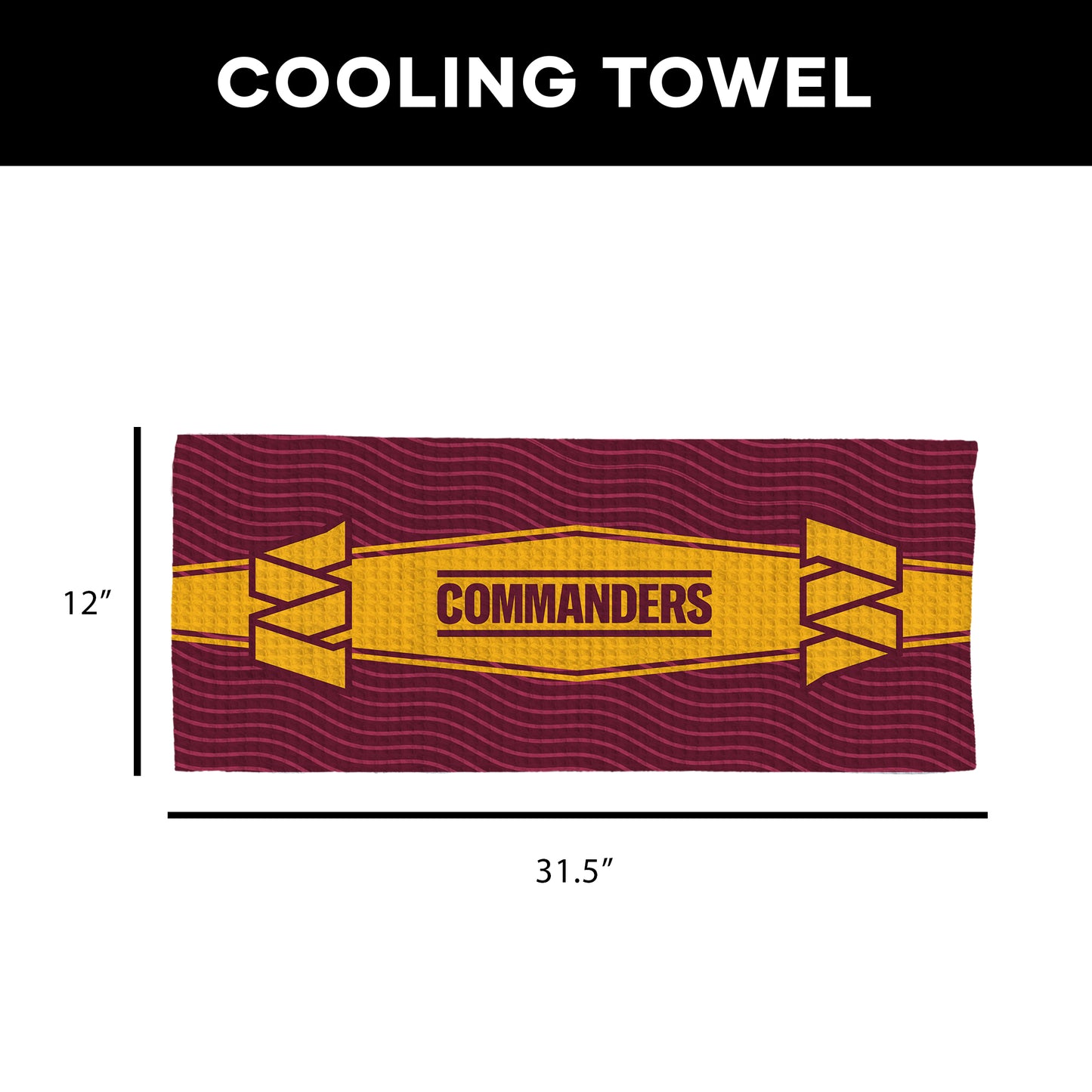 Washington Commanders Sweat Absorbing Towel Dimensions