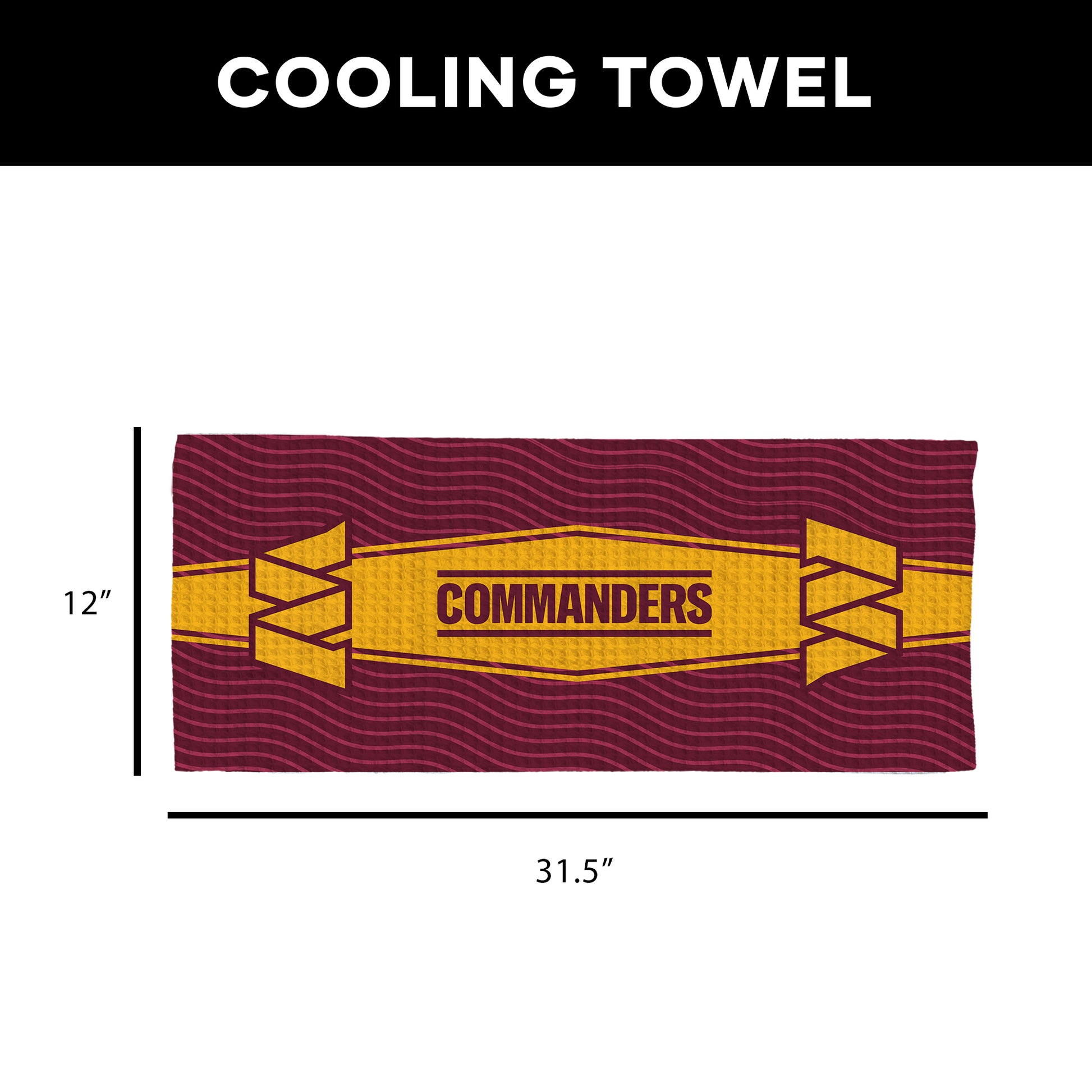 Washington Commanders Sweat Absorbing Towel Dimensions