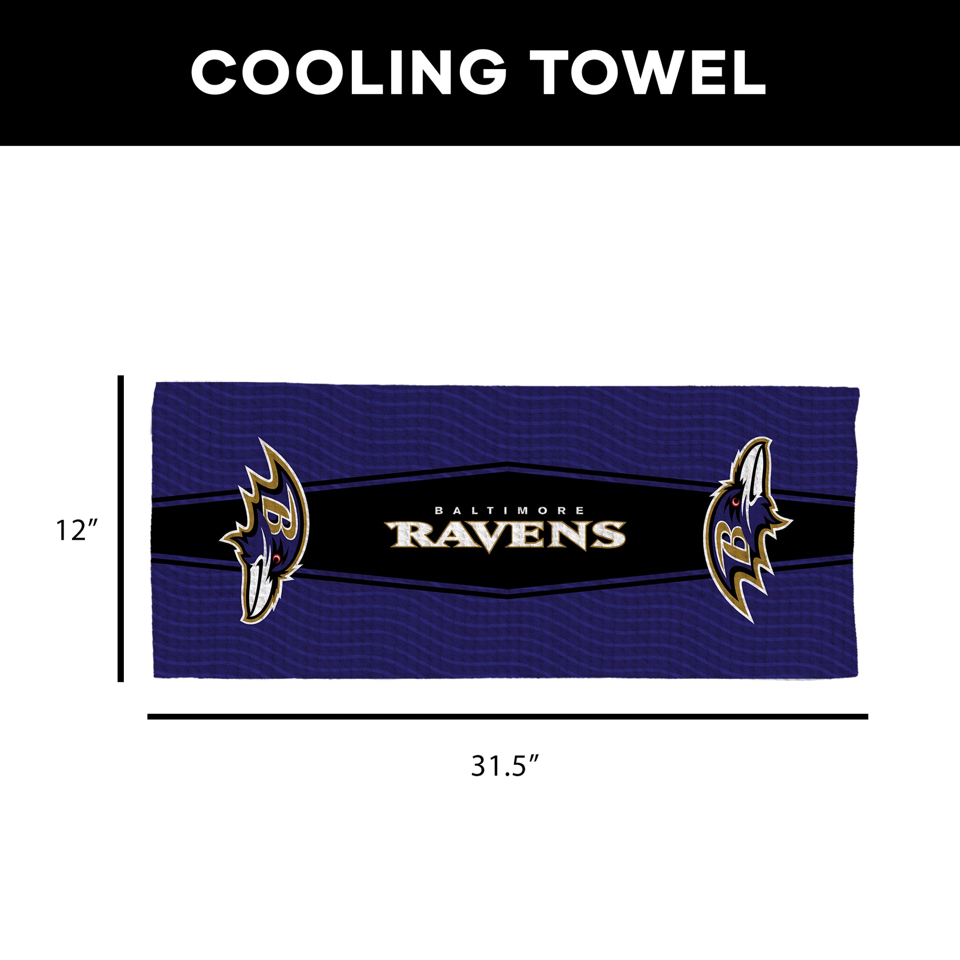 Baltimore Ravens Sweat Absorbing Towel Dimensions