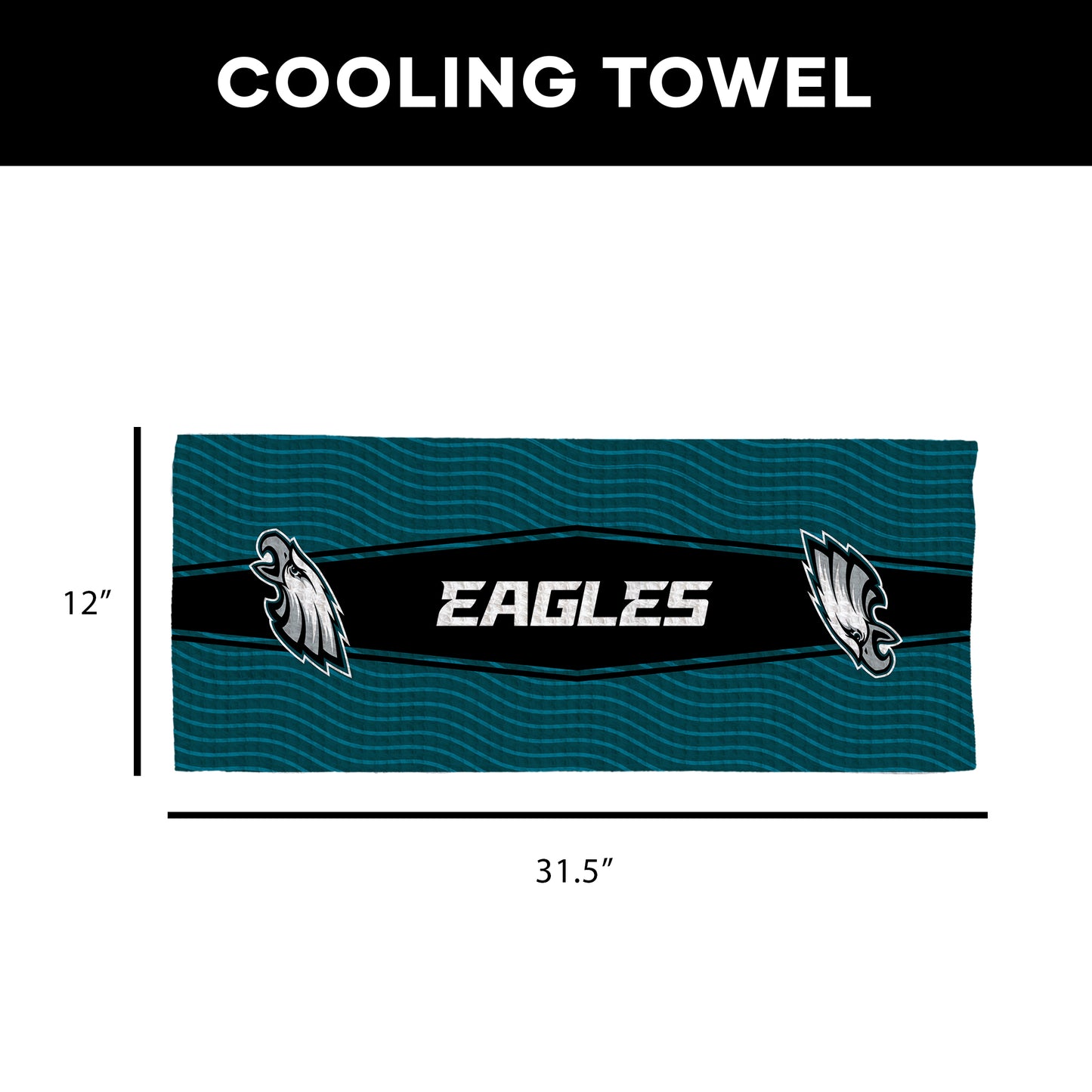 Philadelphia Eagles Sweat Absorbing Towel Dimensions