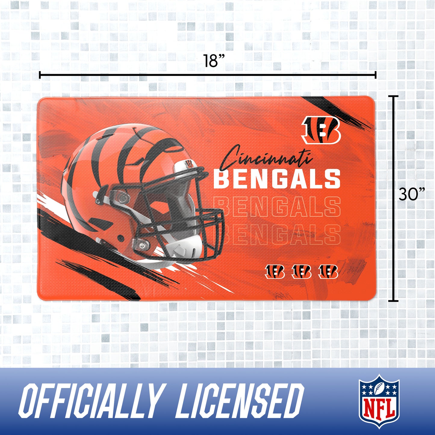 Cincinnati Bengals bath rug dimensions