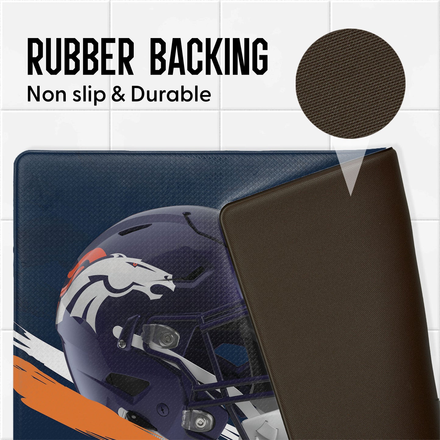 Denver Broncos embossed floor mat