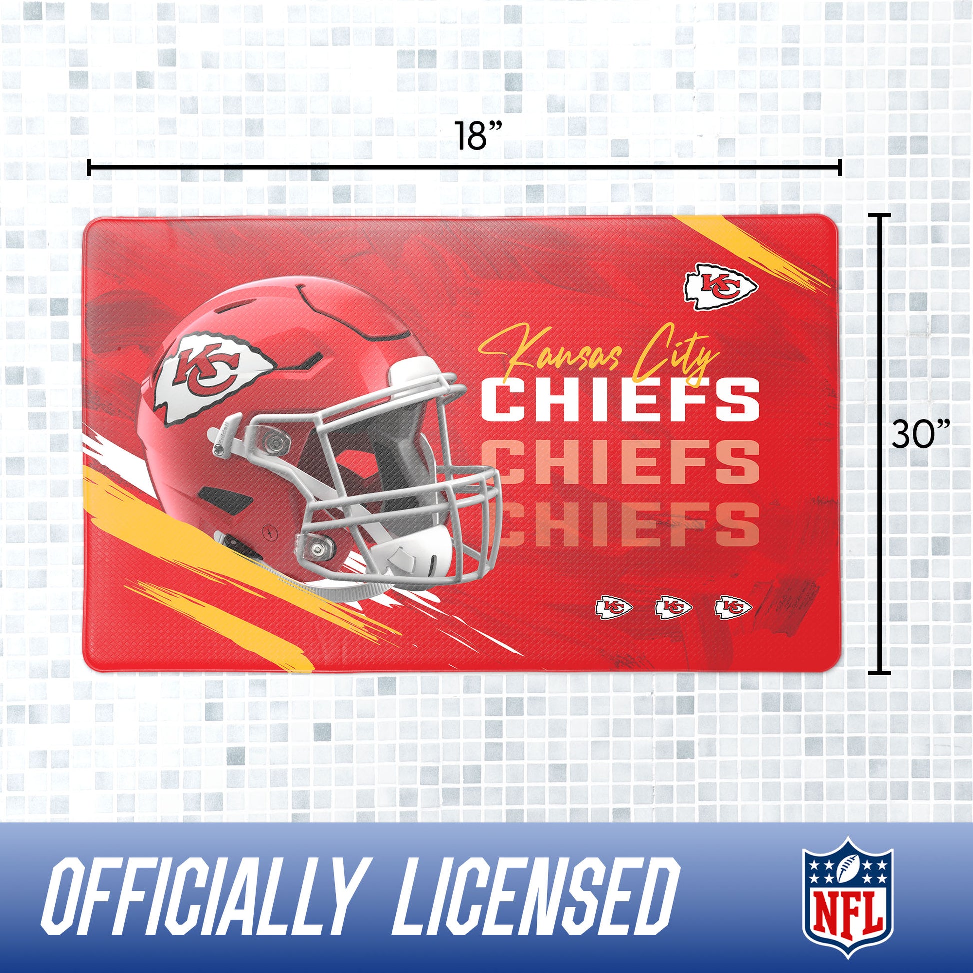 Kansas City Chiefs bath rug dimensions