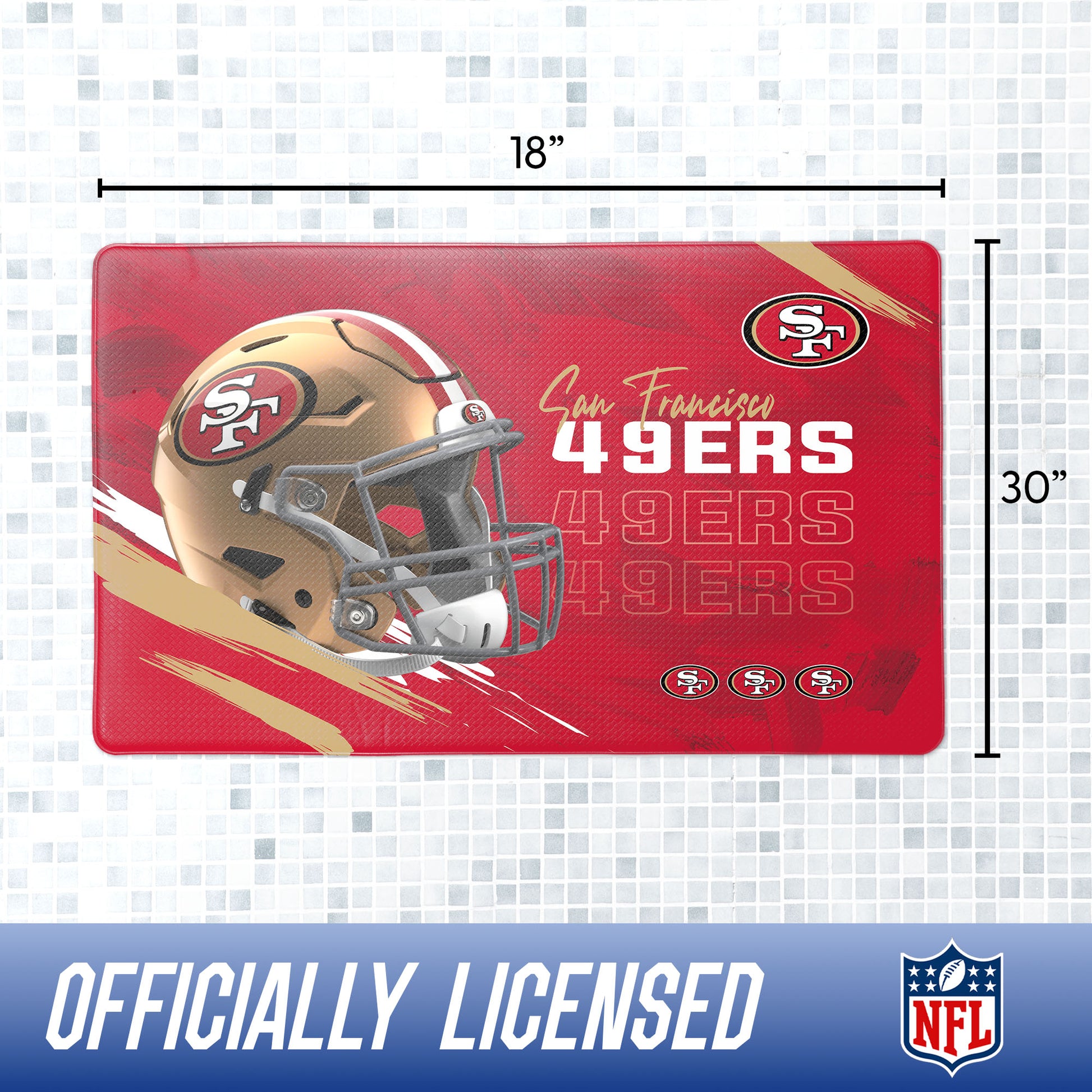 San Francisco 49ers bath rug dimensions