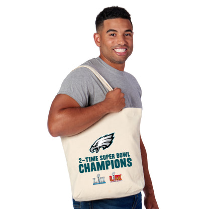 Philadelphia Eagles Multi Super Bowl Champs Canvas Man Purse