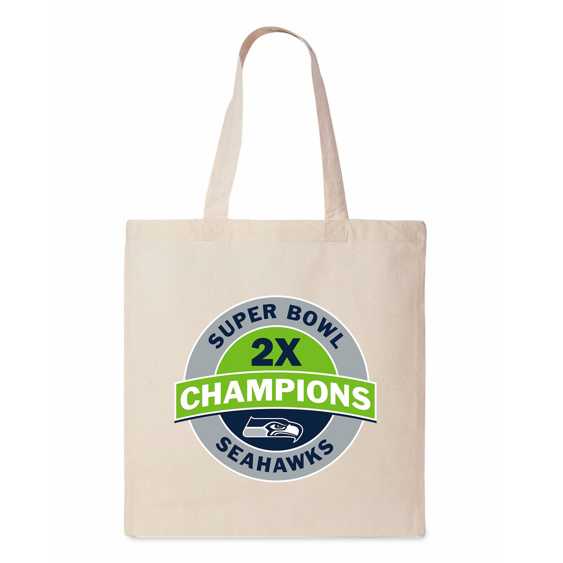 Seattle Seahawks Multi Super Bowl Champs Canvas Tote