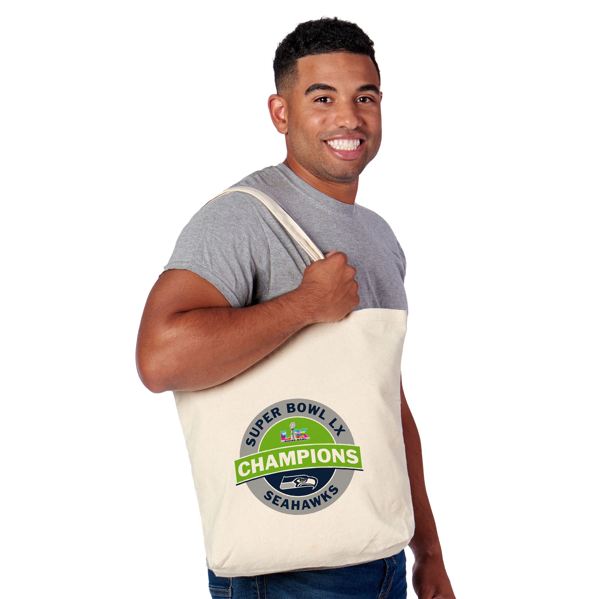 Seattle Seahawks Super Bowl 60 Champs Mens Purse