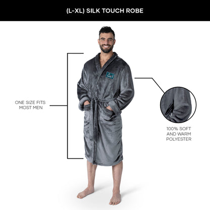 Philadelphia Eagles Super Bowl Champions silk touch charcoal men bathrobe