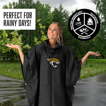 Jacksonville Jaguars hooded rain poncho