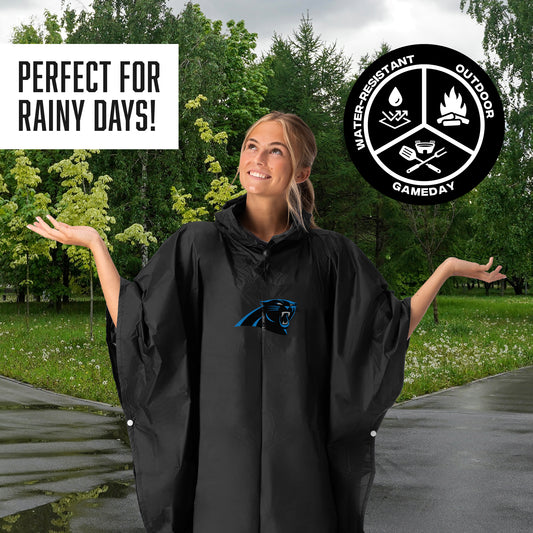 Carolina Panthers hooded rain poncho